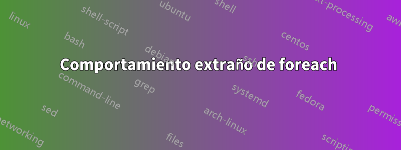 Comportamiento extraño de foreach