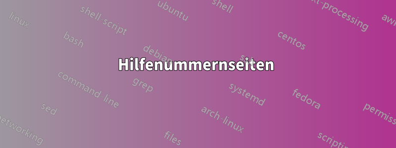 Hilfenummernseiten