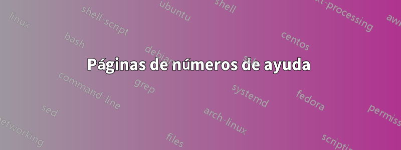 Páginas de números de ayuda