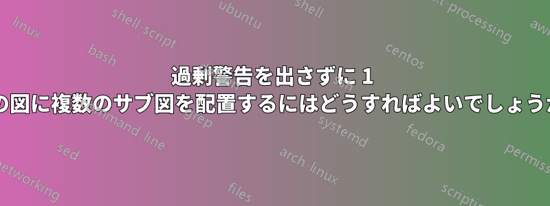 過剰警告を出さずに 1 つの図に複数のサブ図を配置するにはどうすればよいでしょうか?