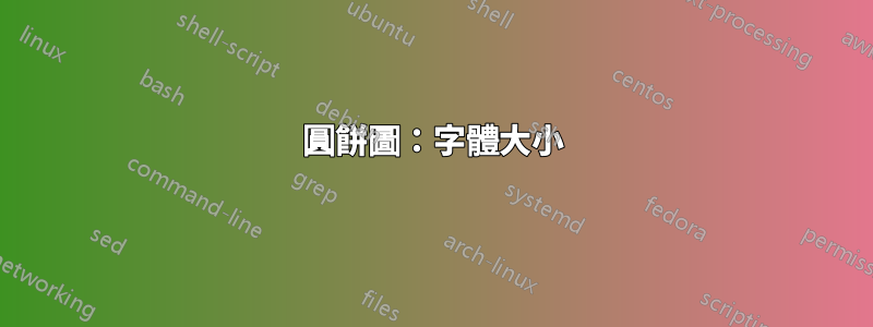圓餅圖：字體大小