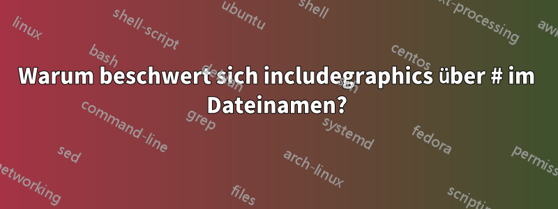 Warum beschwert sich includegraphics über # im Dateinamen?