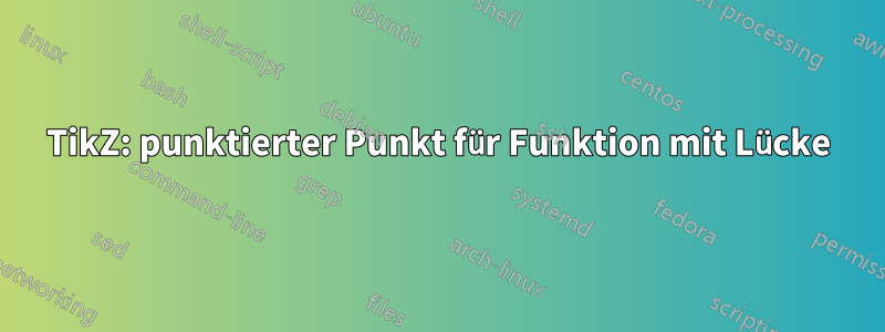TikZ: punktierter Punkt für Funktion mit Lücke
