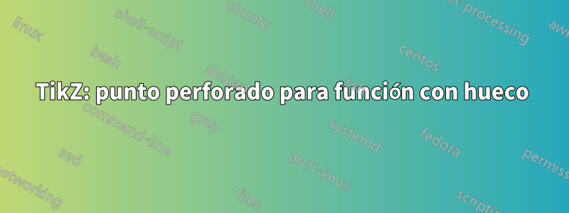 TikZ: punto perforado para función con hueco