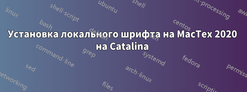 Установка локального шрифта на MacTex 2020 на Catalina