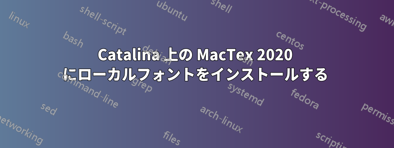 Catalina 上の MacTex 2020 にローカルフォントをインストールする