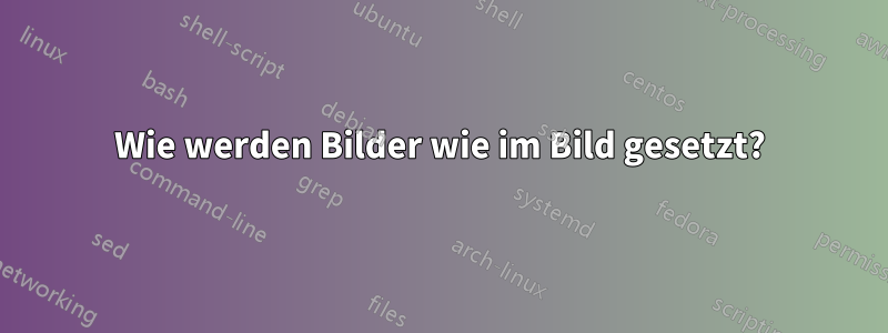 Wie werden Bilder wie im Bild gesetzt?