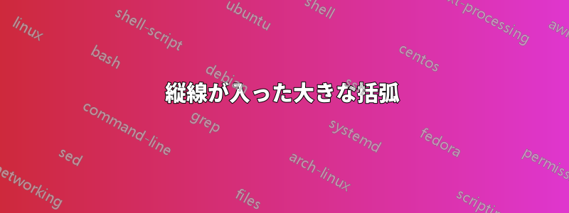 縦線が入った大きな括弧