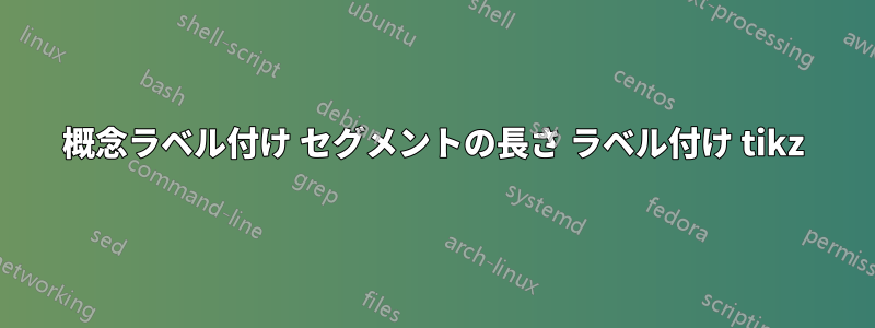概念ラベル付け セグメントの長さ ラベル付け tikz