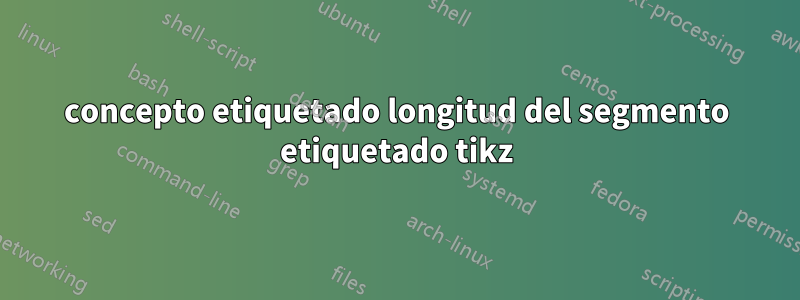 concepto etiquetado longitud del segmento etiquetado tikz