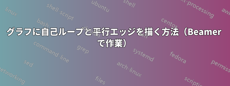 グラフに自己ループと平行エッジを描く方法(Beamer で作業)