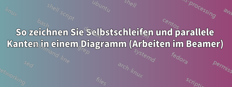 So zeichnen Sie Selbstschleifen und parallele Kanten in einem Diagramm (Arbeiten im Beamer)