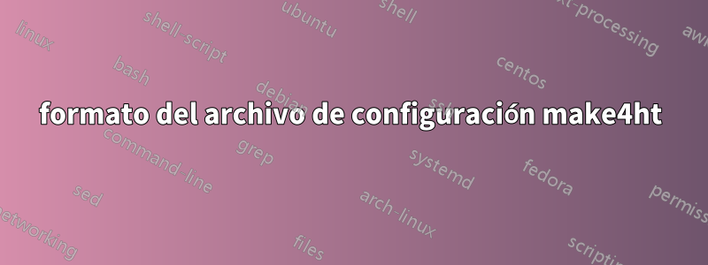 formato del archivo de configuración make4ht