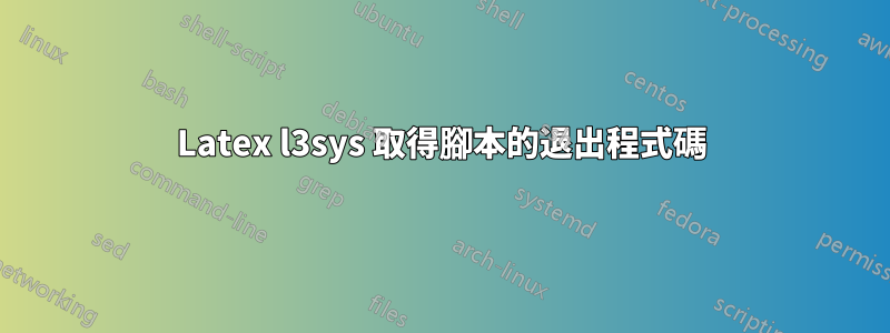 Latex l3sys 取得腳本的退出程式碼