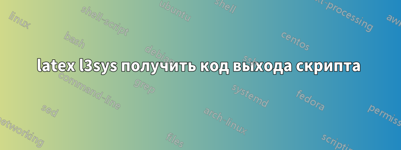 latex l3sys получить код выхода скрипта