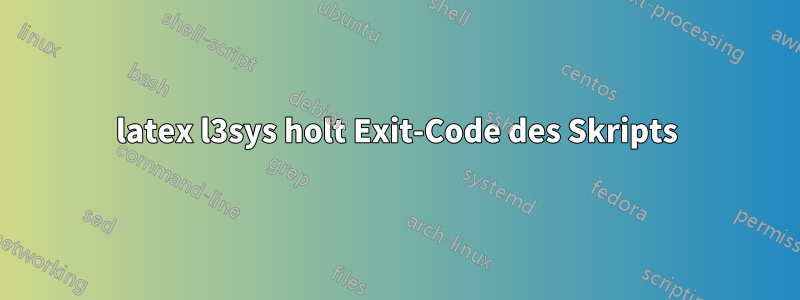 latex l3sys holt Exit-Code des Skripts