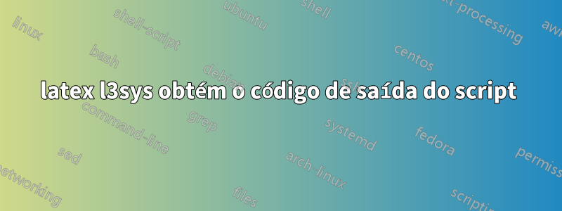 latex l3sys obtém o código de saída do script