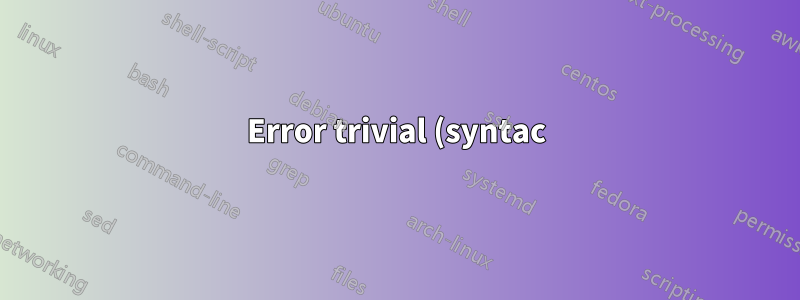 Error trivial (syntac) con RenewDocummentCommand vs comando newdocument