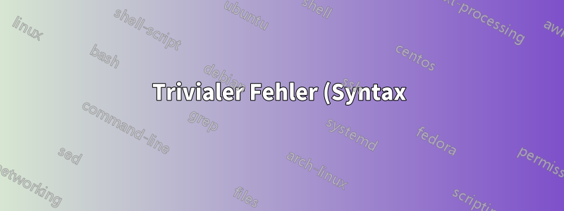 Trivialer Fehler (Syntax) mit RenewDocummentCommand vs. newdocument command