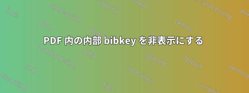 PDF 内の内部 bibkey を非表示にする