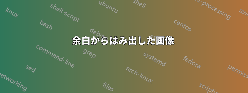 余白からはみ出した画像