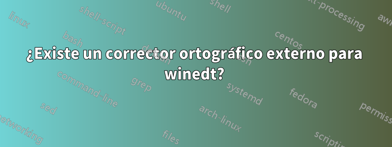 ¿Existe un corrector ortográfico externo para winedt?