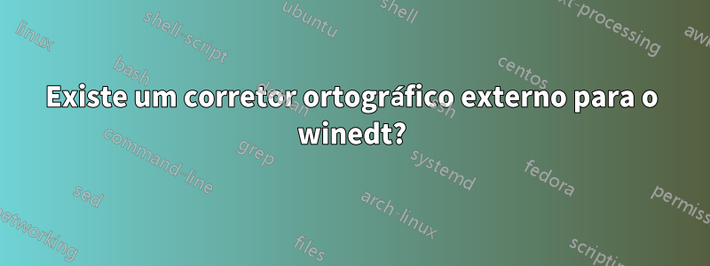 Existe um corretor ortográfico externo para o winedt?