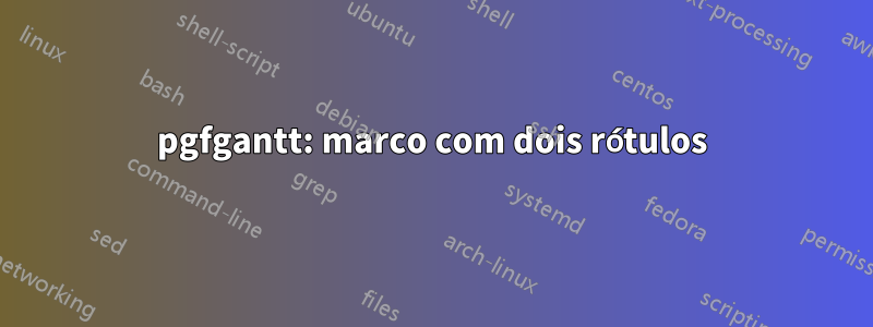 pgfgantt: marco com dois rótulos