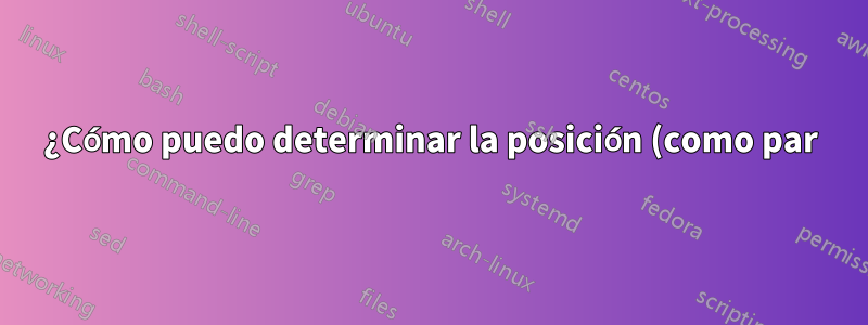 ¿Cómo puedo determinar la posición (como par) de un gráfico (abajo a la izquierda y arriba a la derecha)?