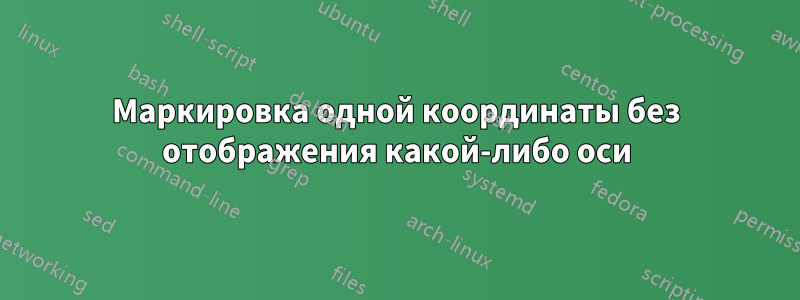 Маркировка одной координаты без отображения какой-либо оси