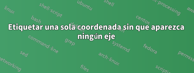 Etiquetar una sola coordenada sin que aparezca ningún eje