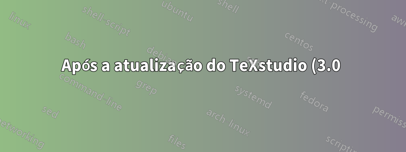 Após a atualização do TeXstudio (3.0) o BibLaTeX não funciona mais: Erro Arquivo `biblatex.sty' não encontrado. \usepacote
