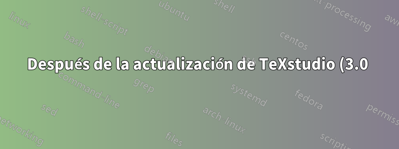 Después de la actualización de TeXstudio (3.0), BibLaTeX ya no funciona: no se encontró el archivo de error `biblatex.sty'. \usopaquete