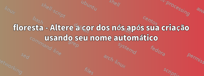 floresta - Altere a cor dos nós após sua criação usando seu nome automático