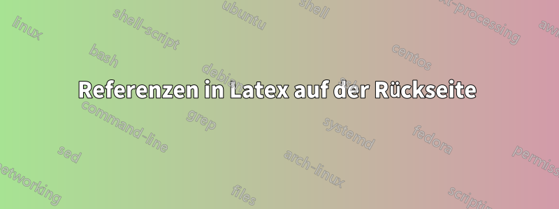 Referenzen in Latex auf der Rückseite