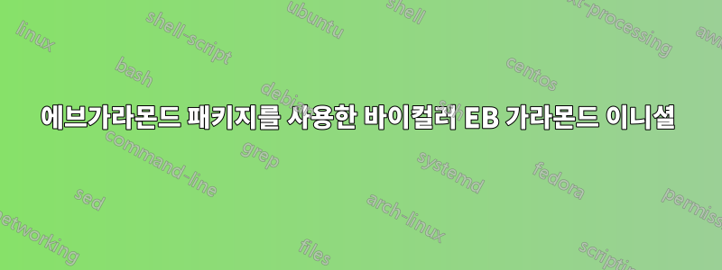 에브가라몬드 패키지를 사용한 바이컬러 EB 가라몬드 이니셜