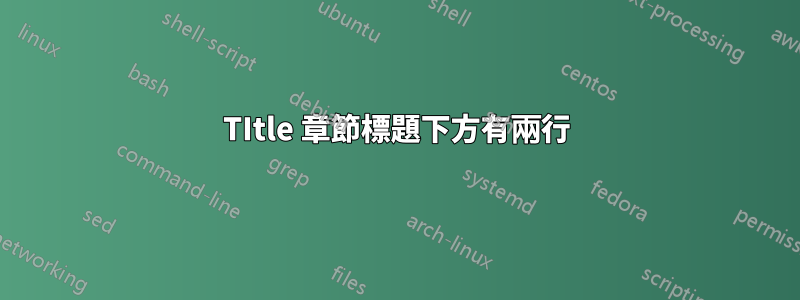 TItle 章節標題下方有兩行