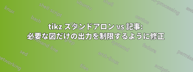 tikz スタンドアロン vs 記事: 必要な図だけの出力を制限するように修正