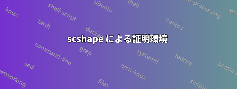 scshape による証明環境