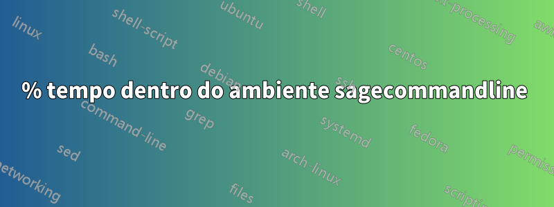 % tempo dentro do ambiente sagecommandline