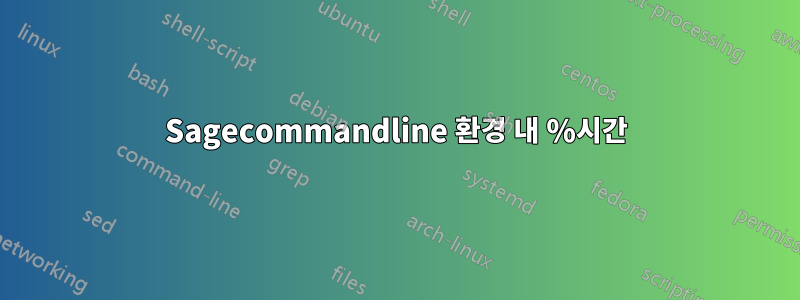 Sagecommandline 환경 내 %시간