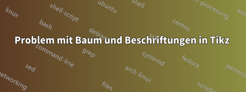 Problem mit Baum und Beschriftungen in Tikz