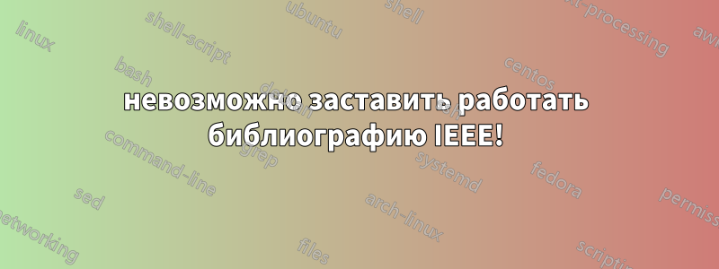 невозможно заставить работать библиографию IEEE!