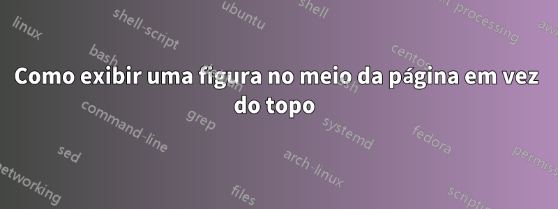 Como exibir uma figura no meio da página em vez do topo 