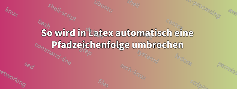 So wird in Latex automatisch eine Pfadzeichenfolge umbrochen