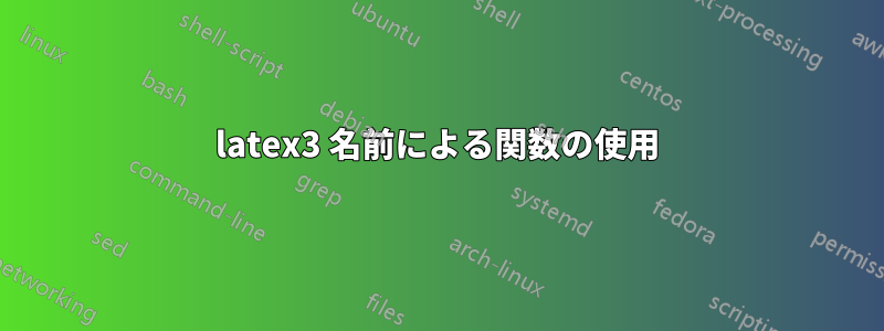 latex3 名前による関数の使用