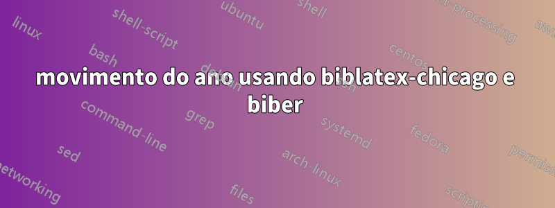 movimento do ano usando biblatex-chicago e biber