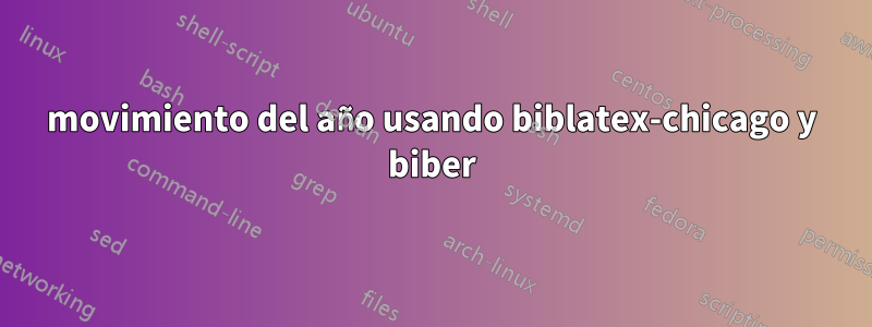 movimiento del año usando biblatex-chicago y biber