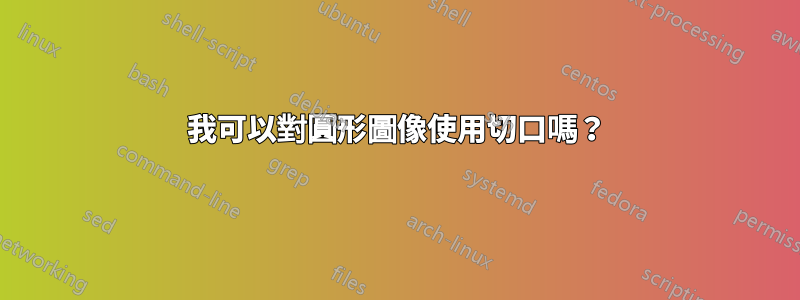 我可以對圓形圖像使用切口嗎？