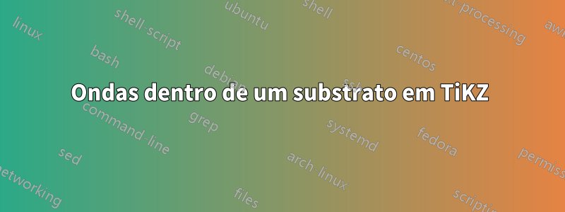 Ondas dentro de um substrato em TiKZ